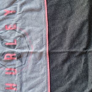 Hurley Gray and Black Towel with Pink Accents